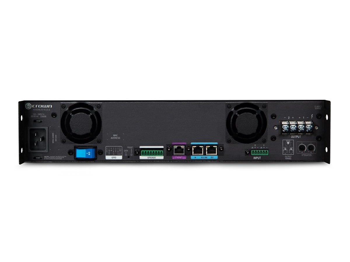 Crown Audio DCI2 2400N 2-Channel 2400W Power Amplifier with BLU Link - Image 2