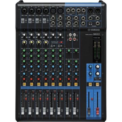 Yamaha Audio Mixer MG12 12-Channel with D-PRE Preamps for Studio and Live