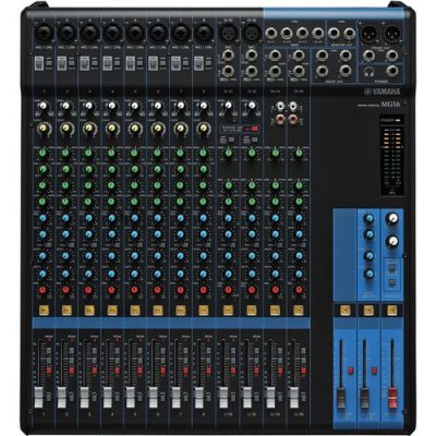 Yamaha Audio Mixer MG16 16-Channel with D-PRE Preamps for Live Performance