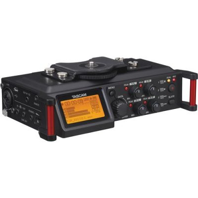 Tascam DR-70D 4-Track Field Recorder with Omni Mics for Filmmaking