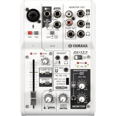 Yamaha AG03 3-Channel Mixer with USB Interface 24-bit/192kHz