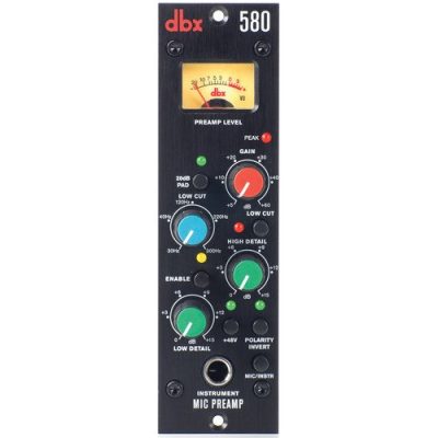 DBX Professional Microphone Preamp DBX580 60 dB Low-Noise 500 Series Module