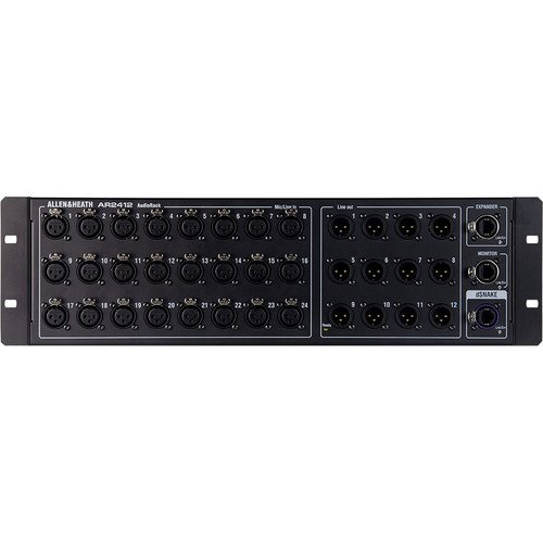 Allen & Heath AR2412 24 XLR Input 12 Output Stage Box - Black - Image 3
