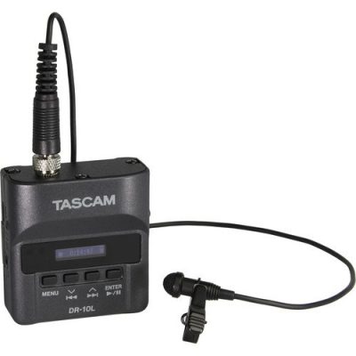 Tascam DR-10L Micro Portable Audio Recorder with Lavalier Mic - Black