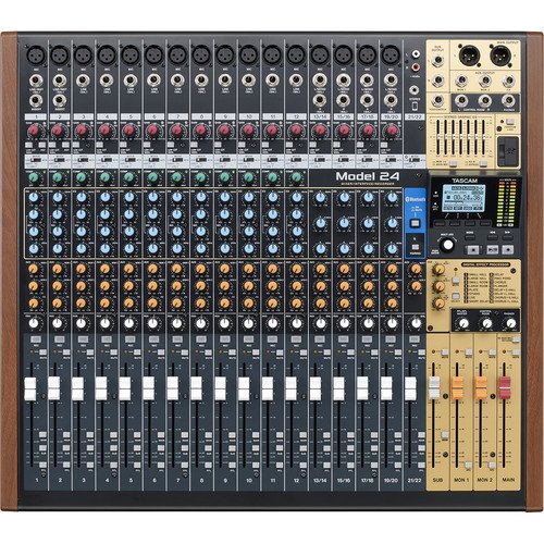 Tascam Model 24 Digital Mixer Recorder with 22 Channels and USB Interface