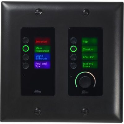 BSS Audio EC-8BV Ethernet Wall Controller with LCD, 8 Buttons - Black