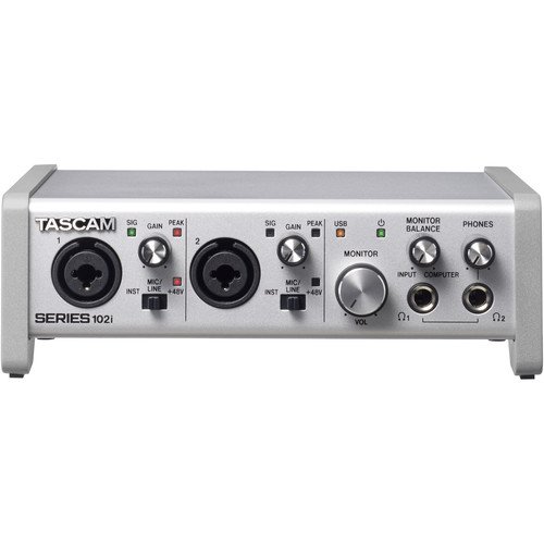 Tascam SERIES 102i USB Audio MIDI Interface with 2 Mic Preamps 24-bit/192kHz
