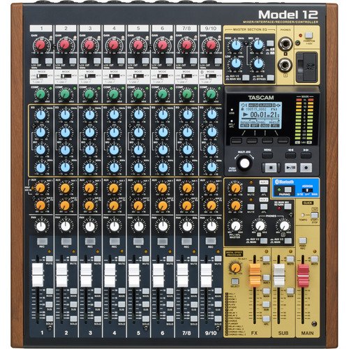 Tascam Model 12 Mixer Recorder USB Interface 10-Channel Bluetooth