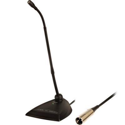 Shure Gooseneck Microphone MX412DC 12" Cardioid Desktop Mount