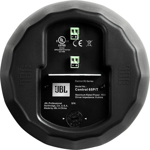 JBL Professional Pendant Satellite Speakers Control 65P/T 5.25in 75W (Black, Pair) - Image 2