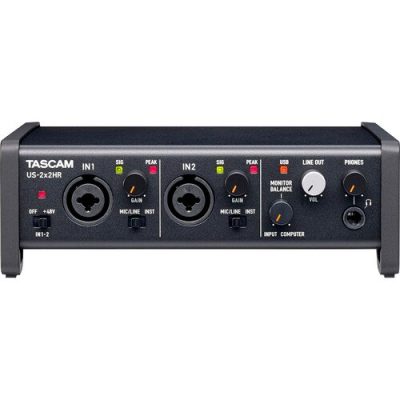 Tascam USB Type-C Audio MIDI Interface US-2x2HR 2 Mic Preamps 192 kHz