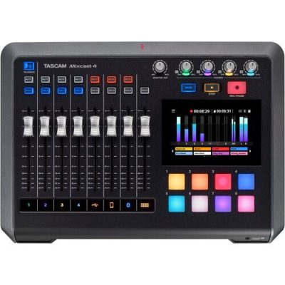 Tascam Mixcast 4 Podcast Mixer with 4 Mic Inputs and Bluetooth