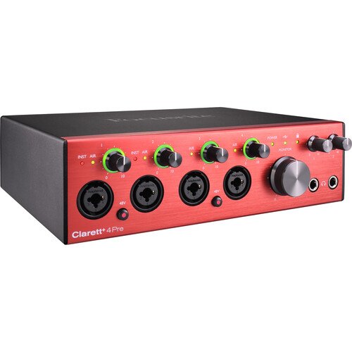 Focusrite Clarett+ 4Pre USB-C Audio Interface 24-Bit/192kHz 4 Preamps