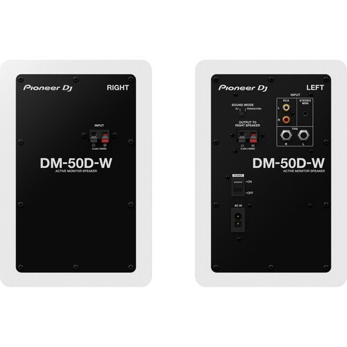 Pioneer DJ DM-50D Active 5" Studio Monitor Speakers - White - Image 3