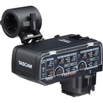 Tascam XLR Microphone Adapter CA-XLR2d-C with HDDA Preamp for Canon Cameras