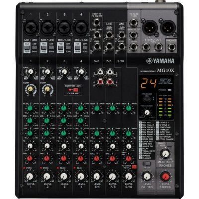 Yamaha Analog Mixer MG10X with 10 Inputs and 24 Digital Effects