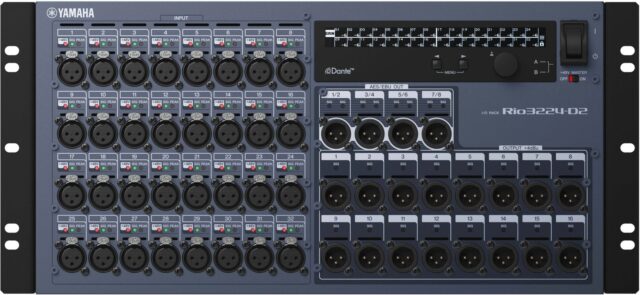 Yamaha Stage Box Rio3224-D2 with 32 Mic Preamps and Dante Networking