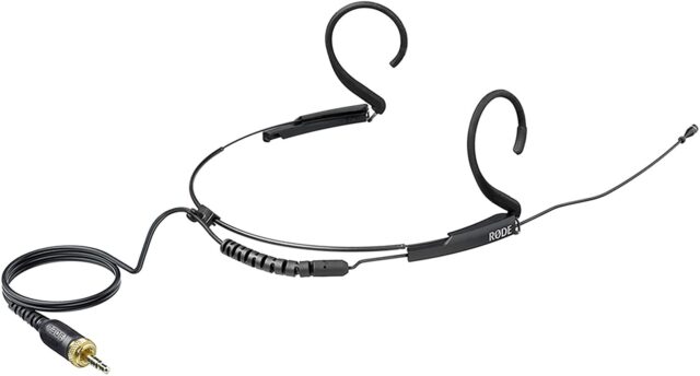Rode HS2 Lightweight Headset Microphone, Omnidirectional, Small, Black