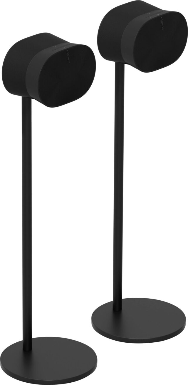 Sonos Era 300 Speaker Stands Pair Black Ear Height Positioning