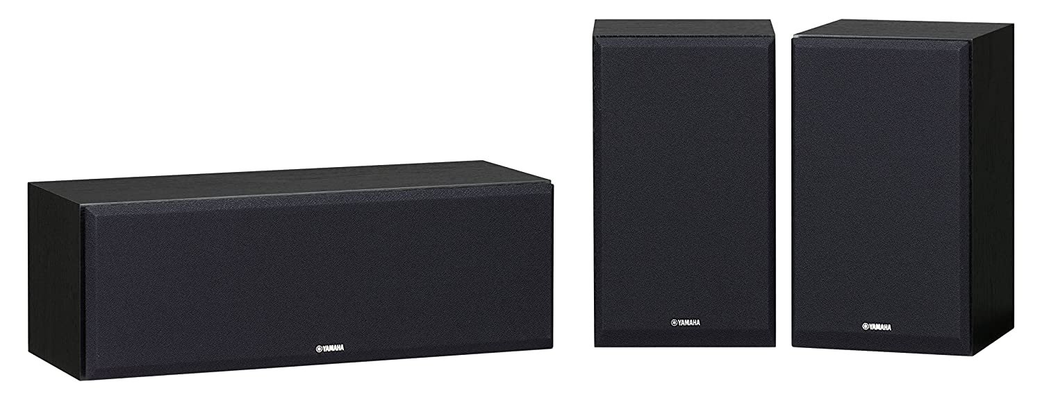 Yamaha Bookshelf and Center Speaker Set NS-P350 Black 2-Way Bass-Reflex 5-Channel