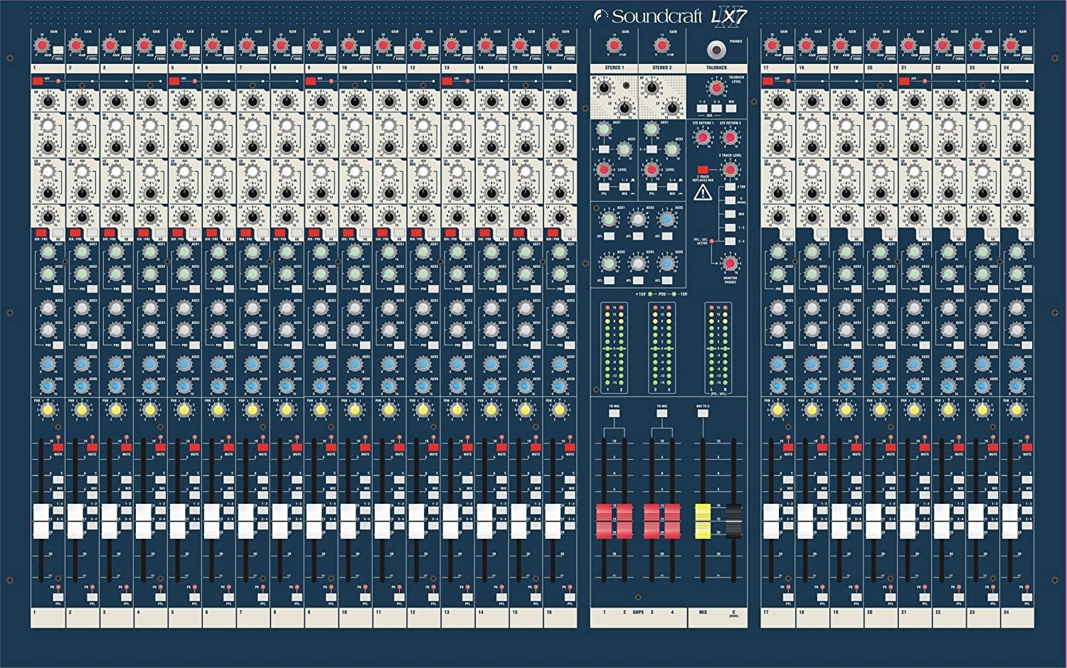 Soundcraft LX7ii 24-Channel Analog Mixer with Phantom Power