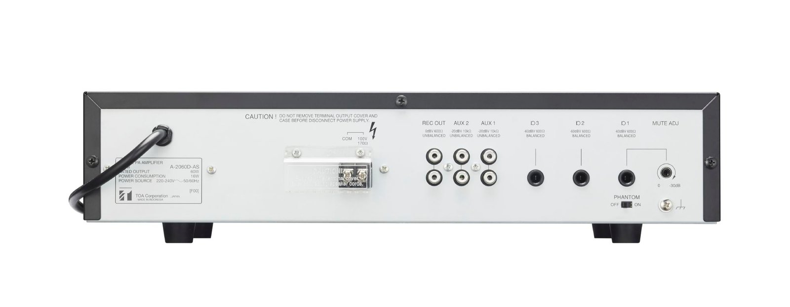 Toa Mixer Amplifier A-2060 CE 60W 3 Mic Inputs - Image 2