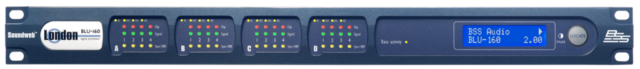 BSS Digital Signal Processor BLU-160 with Configurable I/O and 256-Channel Audio Bus