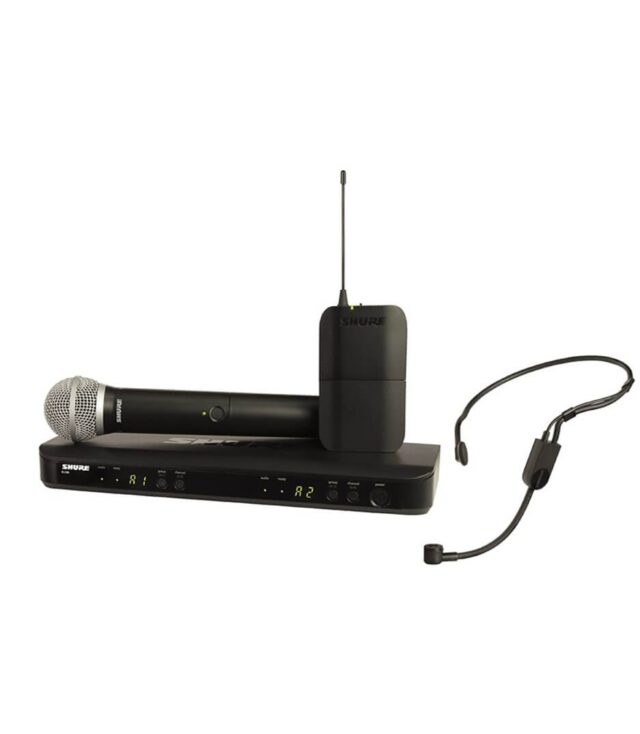 Shure Wireless Combo System BLX1288UK with PG58 Handheld and PGA31 Headset, 90m Range