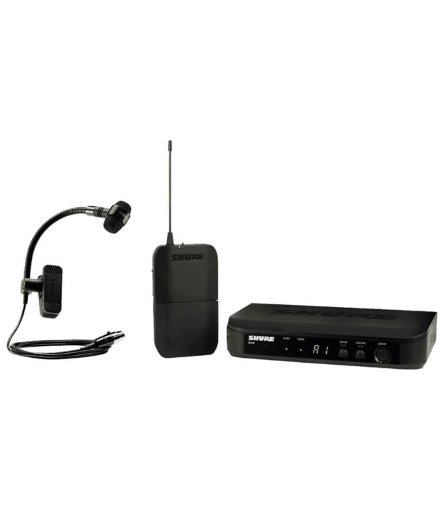 Shure Wireless Instrument System BLX14UK/P98HX-K14 with PGA98H Mic for Woodwind and Brass