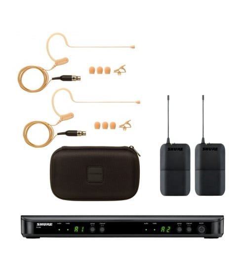 Shure Wireless Dual Presenter System BLX188UK/MX53-K14 with MX153 Earset Mics