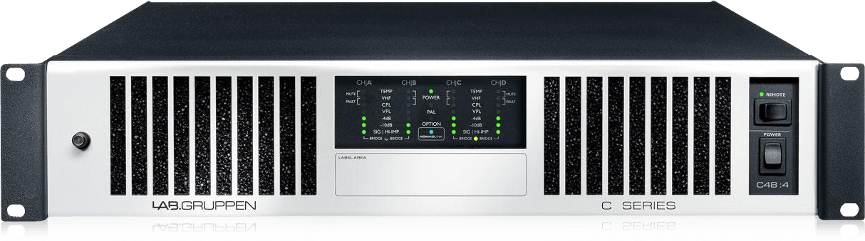Lab Gruppen C 48:4 4800W 4-Channel Amplifier with 1200W per Channel and NomadLink Monitoring