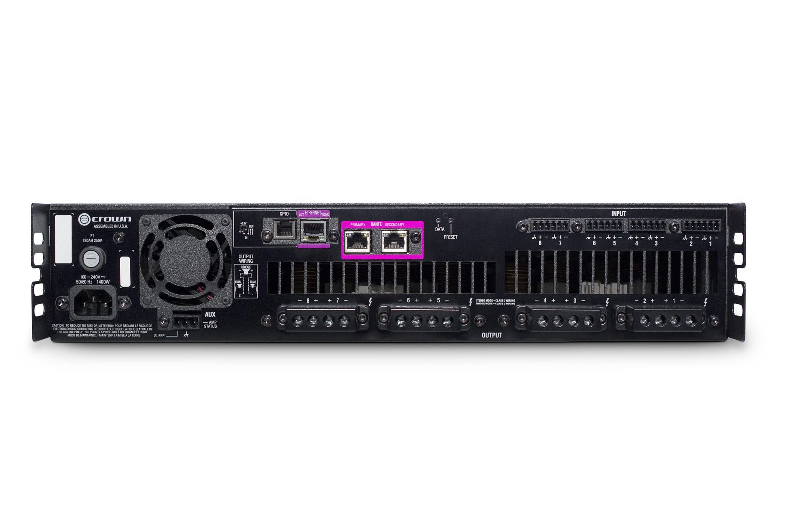 Crown DCI8X300DA 8-Channel 300W Power Amplifier with Dante AES67 - Image 2