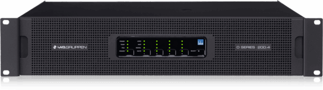 Lab Gruppen D 200:4L 20000W 4-Channel Amplifier with Lake DSP and Dante Networking
