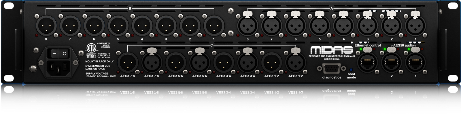 Midas DL155 Stage Box - 8 Mic Preamps, 16 I/O, AES3 Interface - Image 4