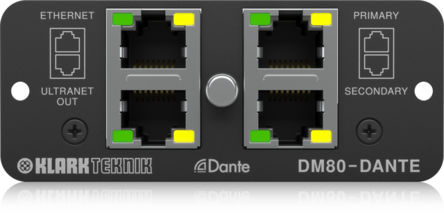 Klark Teknik Dante Expansion Module DM80-DANTE 16x16 Channels with ULTRANET and Ethernet