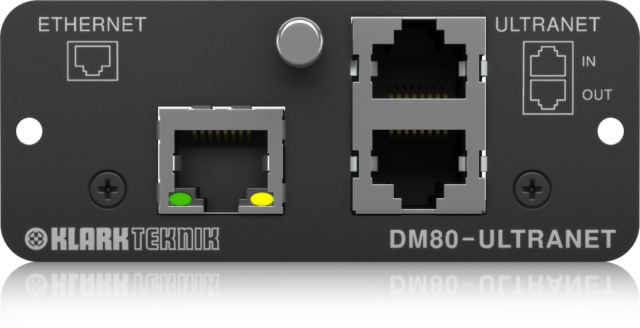 Klark Teknik DM80 ULTRANET Expansion Module - 16x16 Channel Audio, Ethernet Control