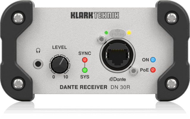 Klark Teknik DN 30R 2-Channel Dante Audio Receiver with 96 kHz Conversion