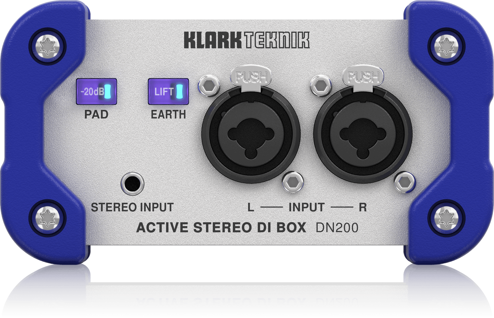Klark Teknik DN200 V2 2-Channel Active DI Box with High-Headroom +48V Phantom Power