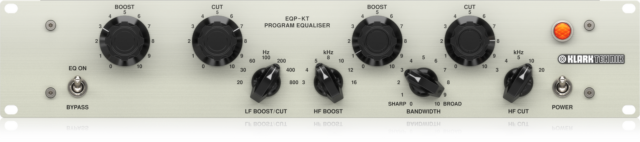 Klark Teknik Tube Equaliser EQP-KT with Class A Circuitry and Premium Tubes