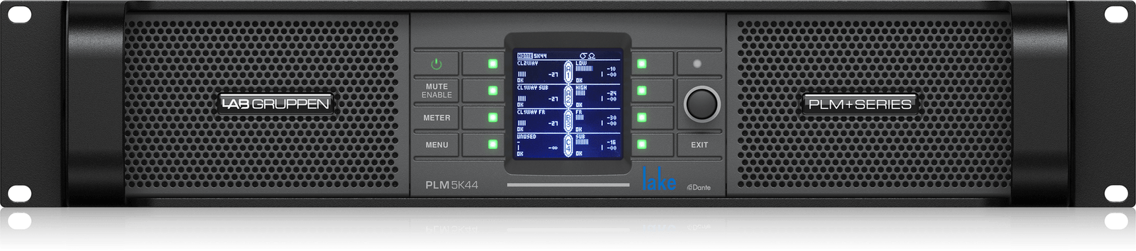 Lab Gruppen PLM 5K44 5000W 4-Channel Amplifier with Lake DSP and Dante Networking