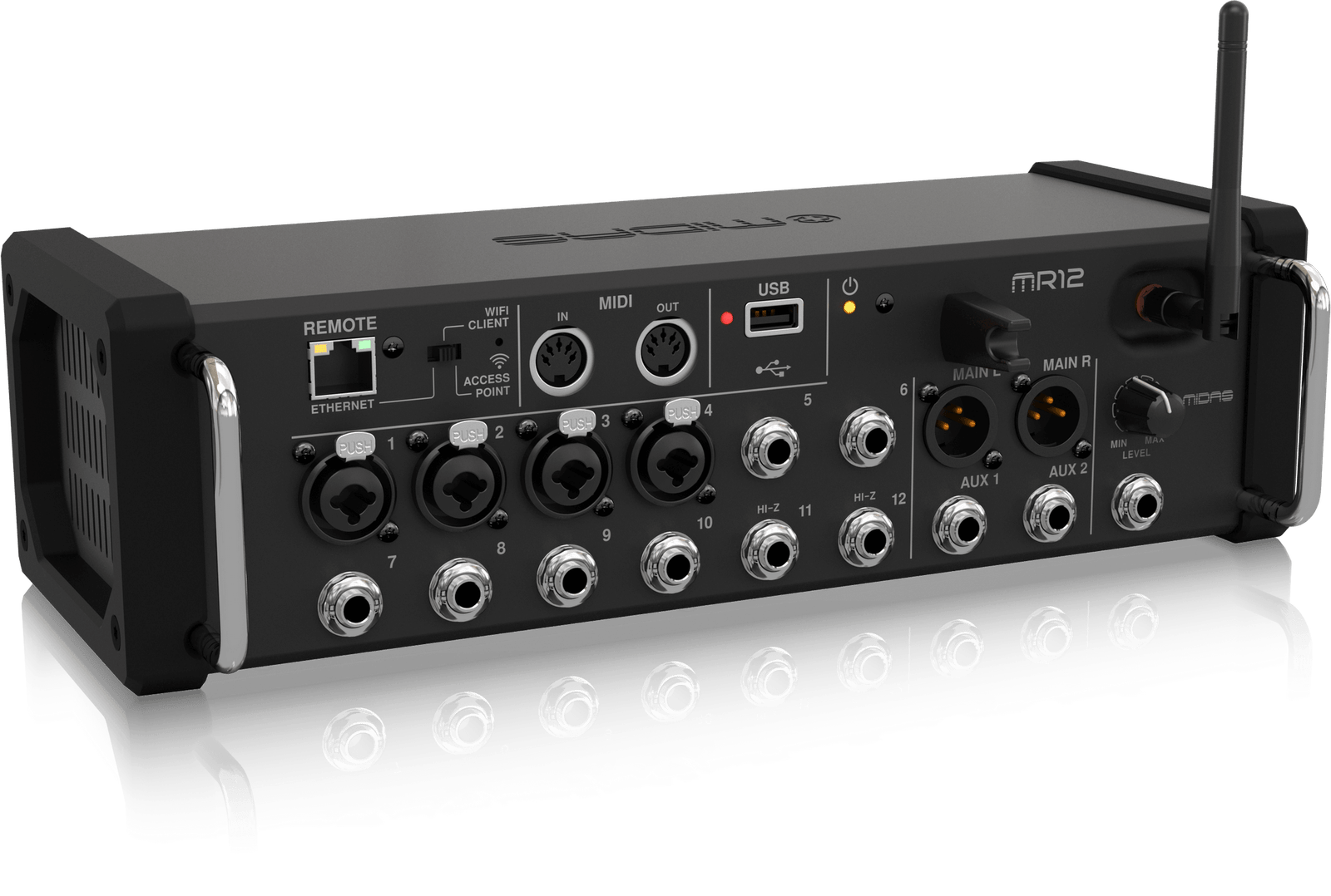 Midas MR12 12-Input Digital Mixer with 4 PRO Preamps and Wi-Fi - Image 2