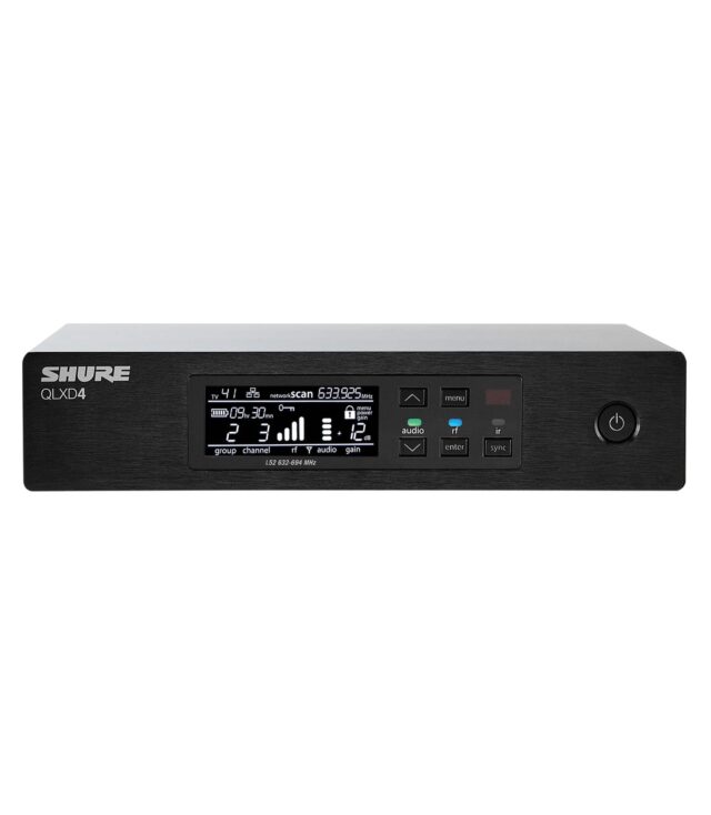 Shure QLXD4UK-K51 Digital Wireless Receiver with 64 MHz Bandwidth