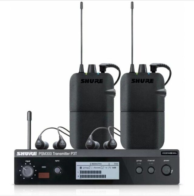 Shure PSM300 Twin-Pack Wireless In-Ear Monitor Kit K3E - 24-Bit Audio