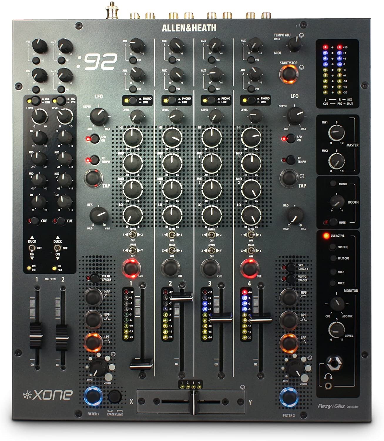 Allen & Heath XONE:92 6-Channel DJ Mixer with Dual VCF Filters