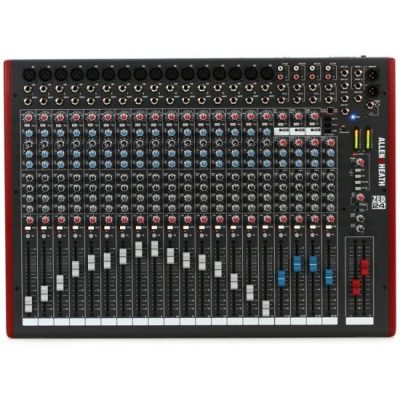 Allen & Heath ZED-24 Analog Mixer with 16 Mic Inputs, 4 Stereo Channels, USB Audio