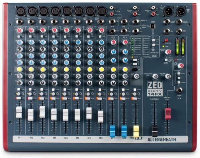 Allen & Heath ZED60-14FX Mixing Console with USB Audio and 16 Effects
