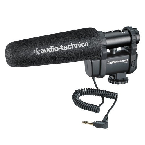 Audio Technica AT8024 Camera-Mount Stereo/Mono Microphone with Shock Mount