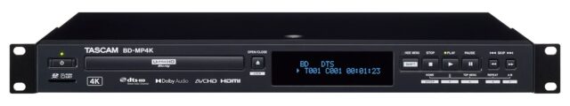 Tascam 4K UHD Blu-ray Player BD-MP4K with HDMI Output for Professional Use