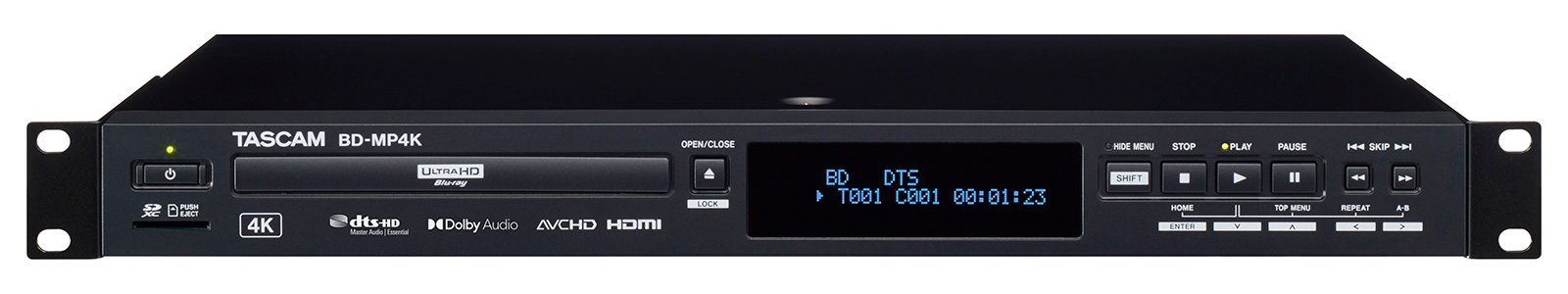 Tascam 4K UHD Blu-ray Player BD-MP4K with HDMI Output for Professional Use