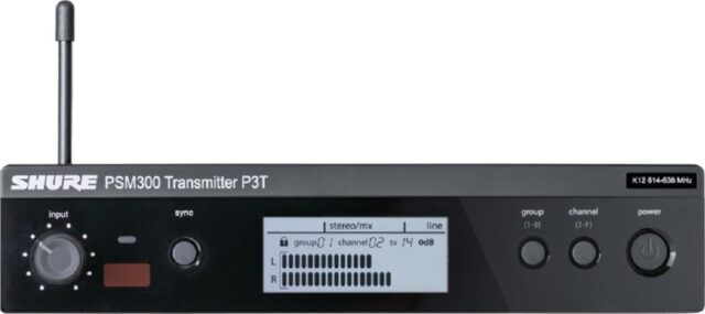 Shure P3TUK-K3E Wireless Transmitter for PSM 300 Series up to 300ft
